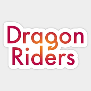 Cranberry Orange Dragon Riders Text Design Sticker